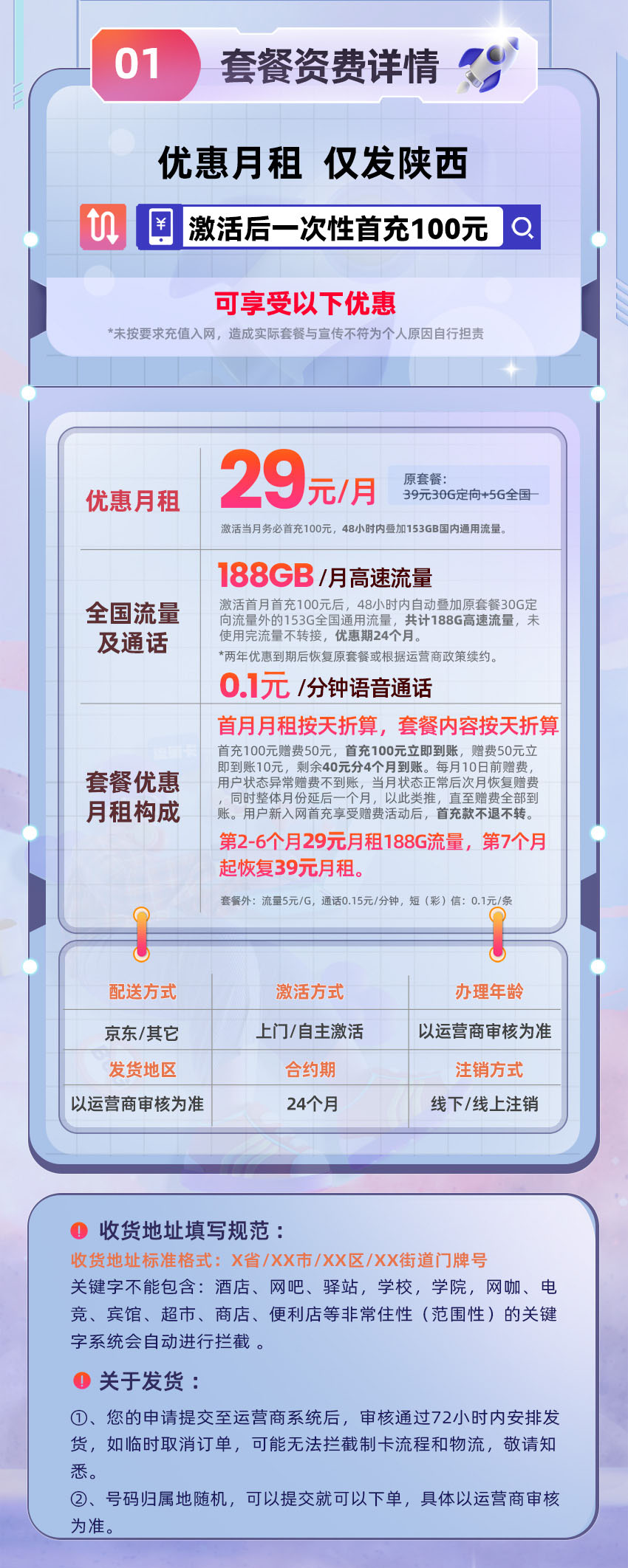 联通秦王卡【29元/月享188G流量+0.1分钟通话+仅发陕西】  第2张