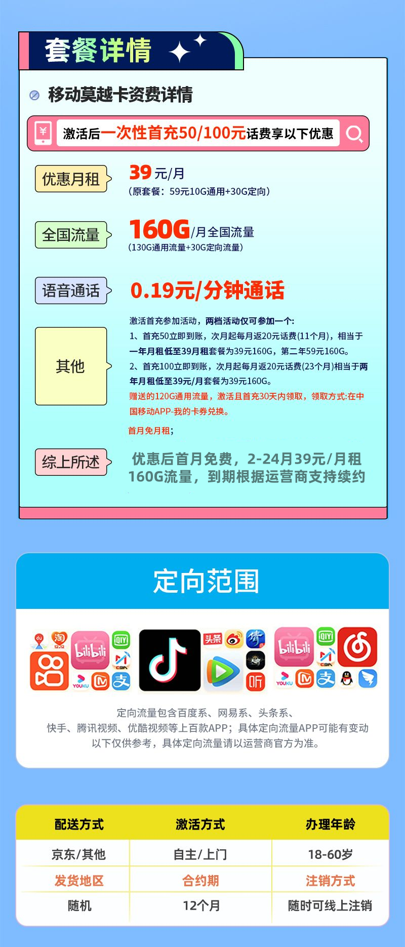 移动莫越卡39元/月享160G流量【广东专属】  第2张